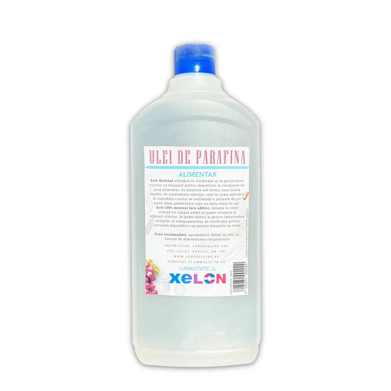 Produse de vinificatie - Ulei de parafina pentru vin 1L, lichid pentru etansarea capacului flotant, Xelon®