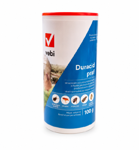 Produse uz veterinar - Vebi Duracid GF100g, insecticid praf – 100 g