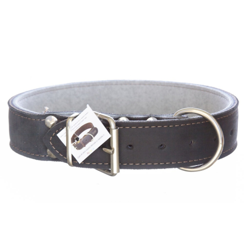 Zgarzi - Zgarda din piele groasa 4 cm/70 cm negru