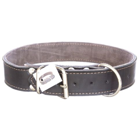 Zgarzi - Zgarda din piele groasa 4 cm/80 cm negru