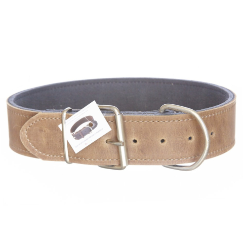 Zgarzi - Zgarda din piele lata&groasa 5 cm/80 cm maro