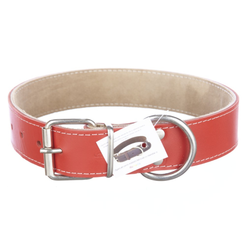 Zgarzi - Zgarda piele 4,0 cm/65 cm nr 5 rosu