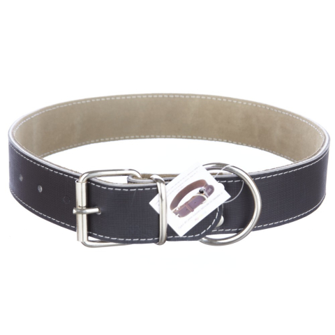 Zgarzi - Zgarda piele 4,0 cm/75 cm nr 6 negru