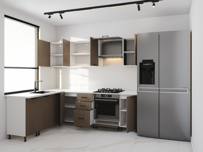 Bucătărie FORMA CORNER LINE 2.4 m, fronturi din MDF [4]