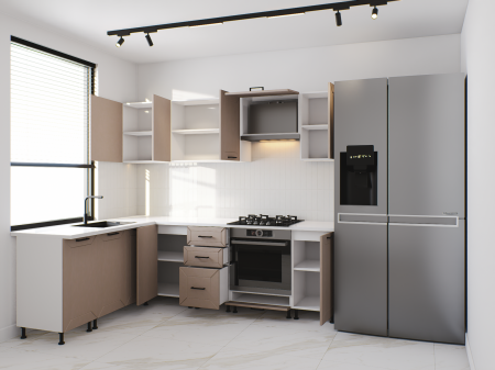 Bucătărie FORMA CORNER CLASS II, 2.4 m, fronturi din MDF [1]