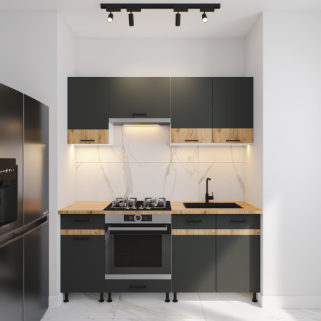 Bucătării 1,8 m - Bucătărie LOFT 1.8 m, Anthracite