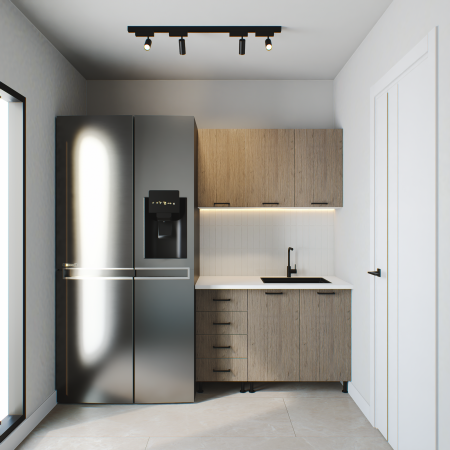 Bucătării 1,2 m - Bucătărie PRISMA LINE 1.2 m, fronturi din MDF