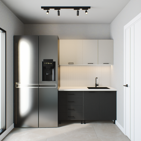 Bucătării 1,4 m - Bucătărie PRISMA LINE 1.4 m, fronturi din MDF