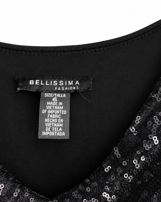 Rochie neagră Bellissima Fashions cu paiete - XS [3]