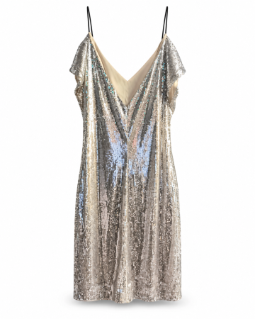 Rochii - Rochie argintie Dorothy Perkins cu paiete - S / EU 36