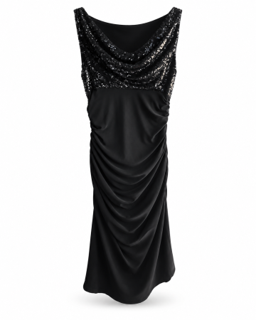 Rochii - Rochie neagră Bellissima Fashions cu paiete - XS