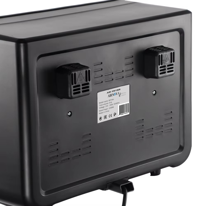 Air fryer AIRNOVA® BiFritto 2200W, Friteuza cu aer cald, Capacitate 9.4L, 2 compartimente, Negru [11]