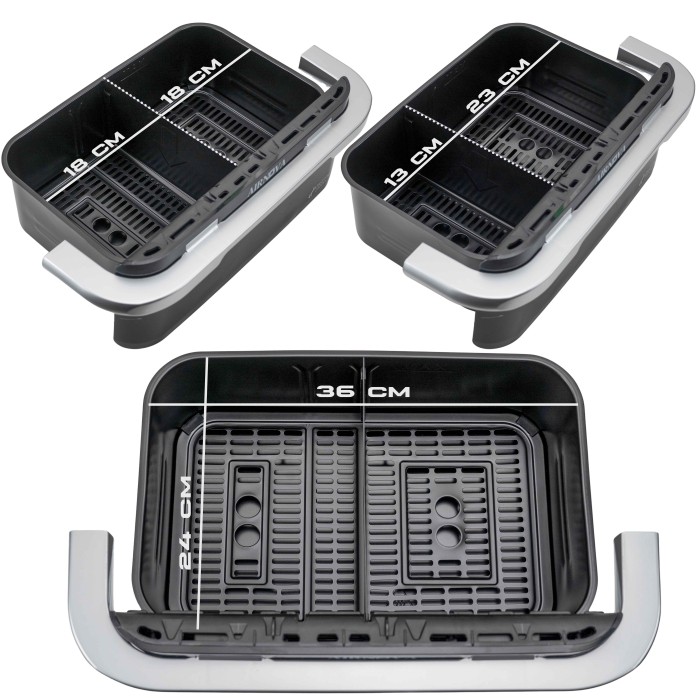 Air fryer AIRNOVA® MaxFritto 11L, 2400W, Friteuza cu aer cald, Dual Zone, Afisaj digital, Negru [6]