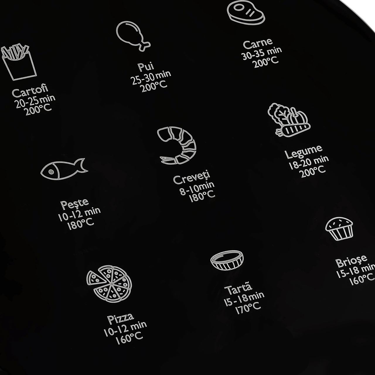 RESIGILAT: Air fryer AIRNOVA® OroFritto 1400W,  Capacitate 7L, Friteuza cu aer cald, Negru/Inox [9]