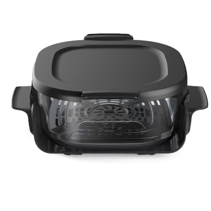 Airfryer portabil AIRNOVA® CrispoFritto 1500W, Recipient sticlă 4L, control digital touch, gătire fără ulei [4]