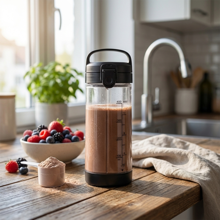 Blender Portabil AIRNOVA® VitaBlend BLD-08, 380 ml, Incarcare USB, 4000mAh, Smoothie Maker, Lame Inox [7]