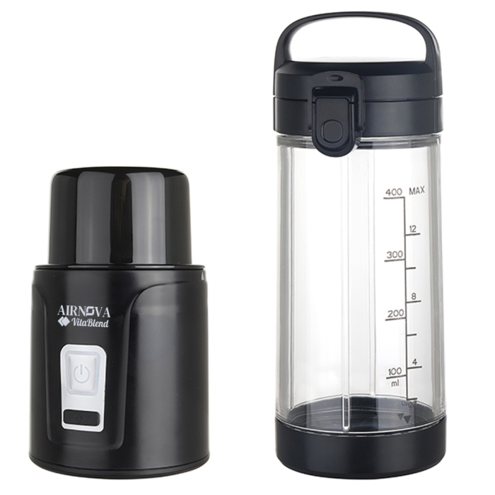 Blender Portabil AIRNOVA® VitaBlend BLD-08, 380 ml, Incarcare USB, 4000mAh, Smoothie Maker, Lame Inox [2]
