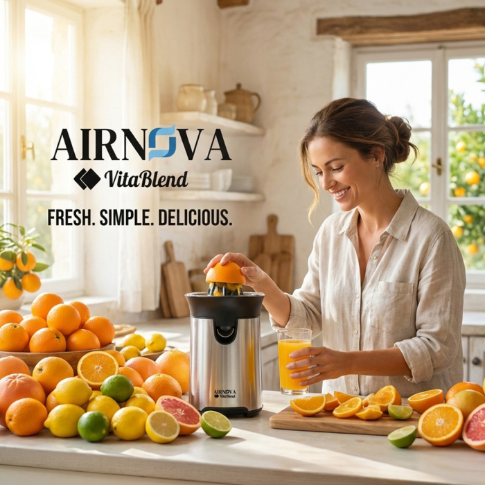 Storcator Electric Citrice AIRNOVA® VitaBlend BLD-04, 130W, Otel Inoxidabil, Silentios, Cu Sistem Anti-Picurare [6]