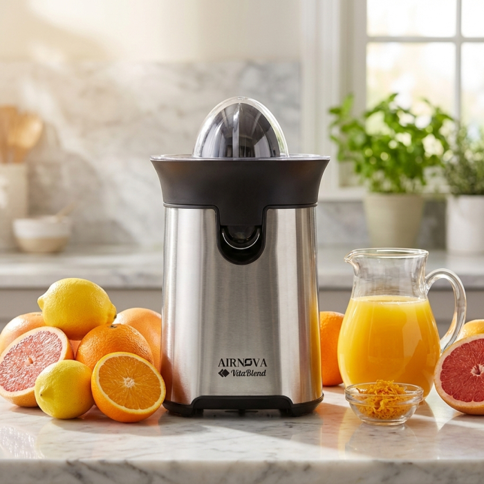 Storcator Electric Citrice AIRNOVA® VitaBlend BLD-04, 130W, Otel Inoxidabil, Silentios, Cu Sistem Anti-Picurare [4]