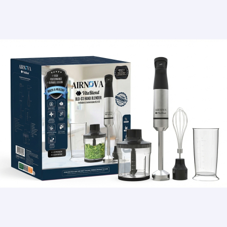 Blender vertical AIRNOVA VitaBlend BLD-03, 1200W, 25000 RPM, mixer vertical cu Recipient tip bol 500ml, Recipient tip sticla 600ml [6]