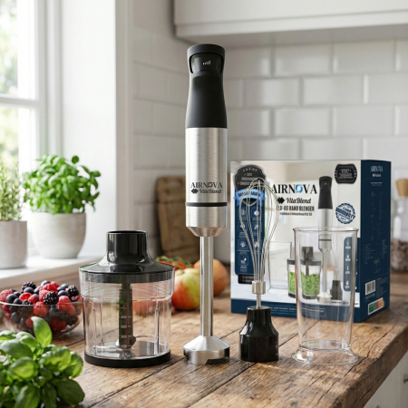 Blender vertical AIRNOVA VitaBlend BLD-03, 1200W, 25000 RPM, mixer vertical cu Recipient tip bol 500ml, Recipient tip sticla 600ml [1]