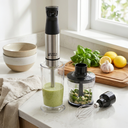 Blender vertical AIRNOVA VitaBlend BLD-03, 1200W, 25000 RPM, mixer vertical cu Recipient tip bol 500ml, Recipient tip sticla 600ml [4]