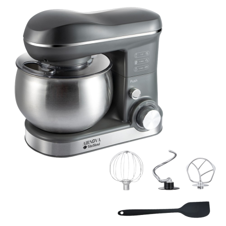 Mixer cu bol AIRNOVA® VitaBlend BLD-10, 1800W, Bol inox 5L, 3 Accesorii, 6 Viteze, Negru/Inox [1]