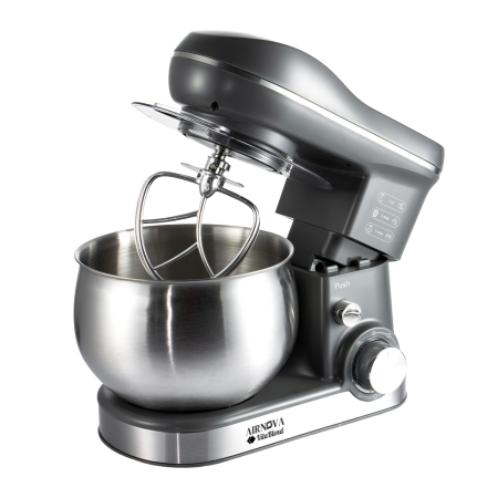 Mixer cu bol AIRNOVA® VitaBlend BLD-10, 1800W, Bol inox 5L, 3 Accesorii, 6 Viteze, Negru/Inox [2]