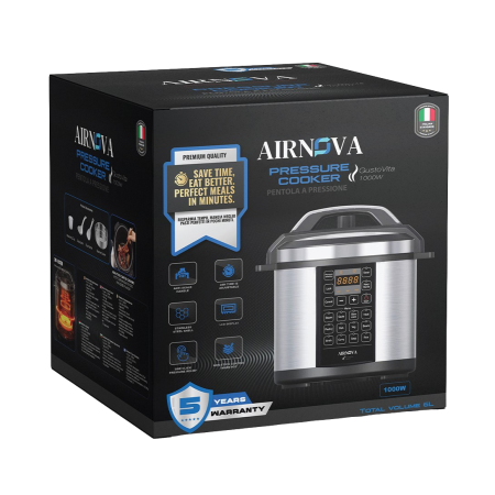 RESIGILAT: Multicooker Electric AIRNOVA® GustoVita 6L, 1000W, Oala sub presiune 60kpa cu accesorii incluse, Lingura, Polonic, Cos de aburi - Copie [8]