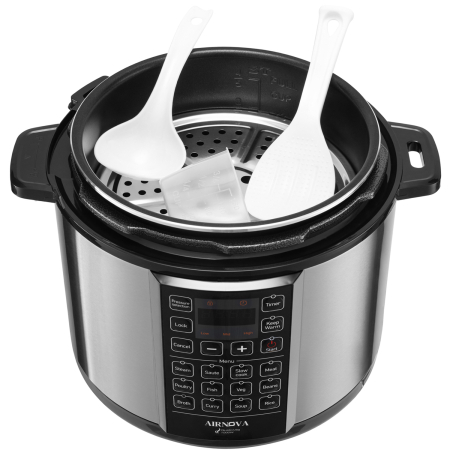 RESIGILAT: Multicooker Electric AIRNOVA® GustoVita 6L, 1000W, Oala sub presiune 60kpa cu accesorii incluse, Lingura, Polonic, Cos de aburi - Copie [4]