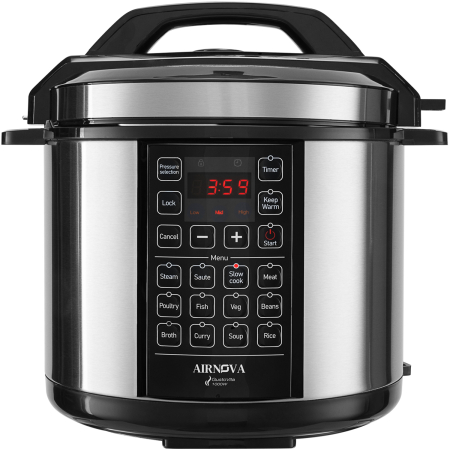 RESIGILAT: Multicooker Electric AIRNOVA® GustoVita 6L, 1000W, Oala sub presiune 60kpa cu accesorii incluse, Lingura, Polonic, Cos de aburi - Copie [1]