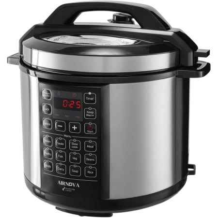 Multicooker Electric AIRNOVA® GustoVita 6L, 1000W, Oala sub presiune 60kpa cu accesorii incluse, Lingura, Polonic, Cos de aburi [4]