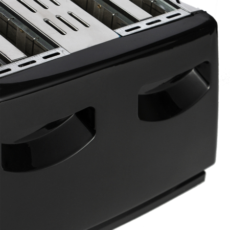 Prajitor de paine AIRNOVA® CrispToast, 1500W, 4 felii, 6 trepte rumenire, Design Negru-Inox [4]