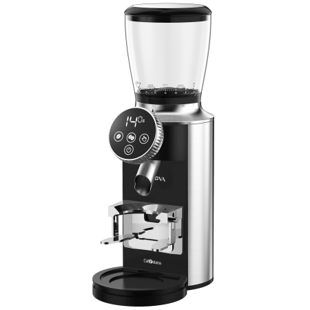 Espressoare si cafetiere - Rasnita electrica de cafea AIRNOVA Caffelana® CAF-10, 200W, Rezervor boabe 250 g, Afisaj digital LED, Inox antiamprenta
