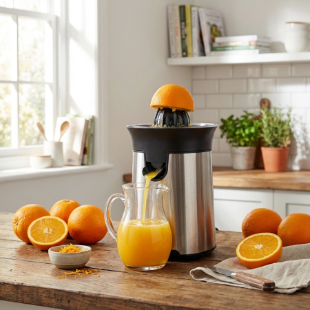 Storcator Electric Citrice AIRNOVA® VitaBlend BLD-04, 130W, Otel Inoxidabil, Silentios, Cu Sistem Anti-Picurare [2]