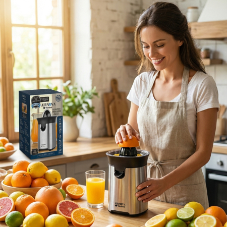 Storcator Electric Citrice AIRNOVA® VitaBlend BLD-04, 130W, Otel Inoxidabil, Silentios, Cu Sistem Anti-Picurare [4]