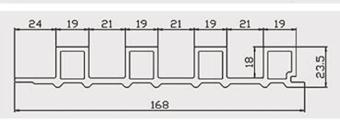 Riflaj Decorativ WPC- 290cm x16cm x2.4cm- Interior [3]