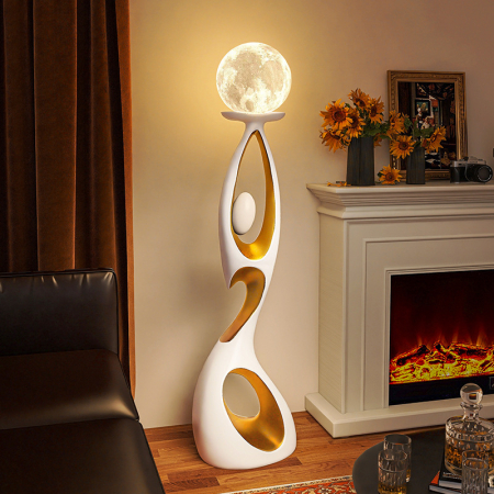 Obiecte Statement - Eleganță pentru Interior - Lampă decorativă de podea sculpturală LED – Design Modern Luxury