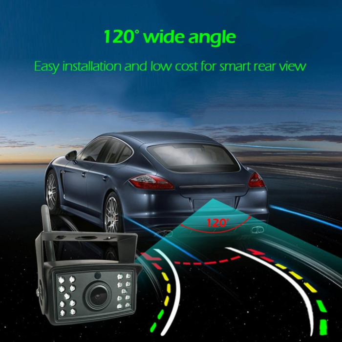 Camera auto WI-FI rezolutie HD pentru marsarier/frontala cu Nightvision 12-24V C500-WIFI [6]