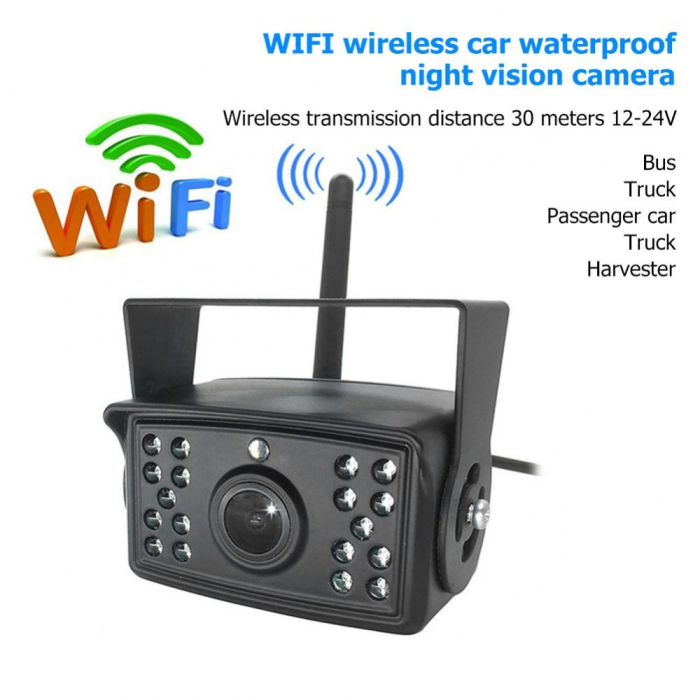 Camera auto WI-FI rezolutie HD pentru marsarier/frontala cu Nightvision 12-24V C500-WIFI [3]