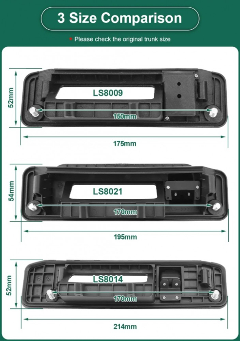 Camera marsarier HD, unghi 170 grade, cu StarLight Night Vision pentru Mercedes A-Class, GLA, GLC, GLE, ML W166, Vito Viano W447 - FA948 / LS8014 [6]
