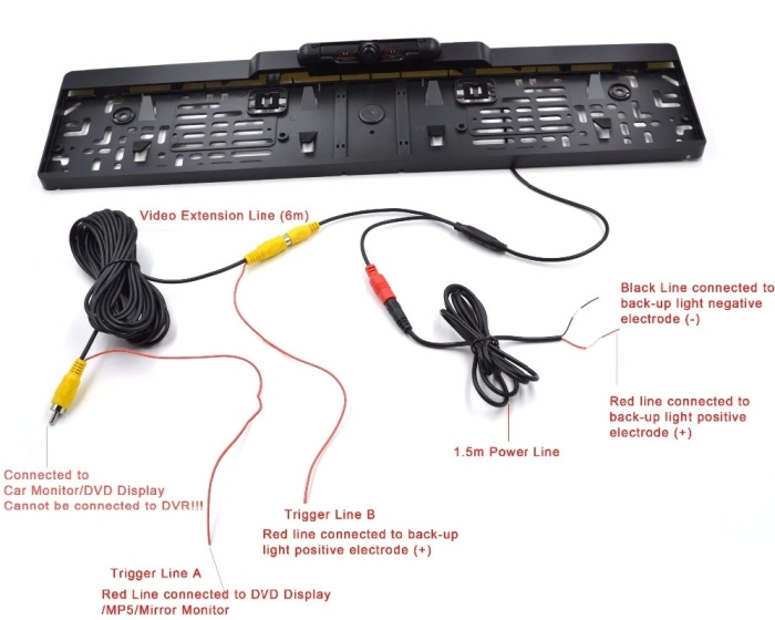 Camera marsarier universala pe suport de numar C424 cu Night Vision [4]