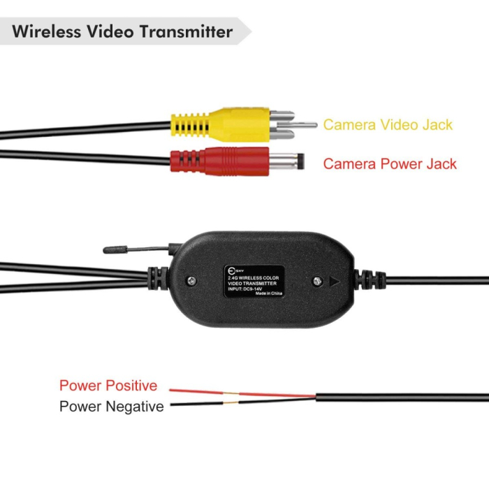 Kit wireless 2.4G pentru camera marsarier 12V PZ01W [3]
