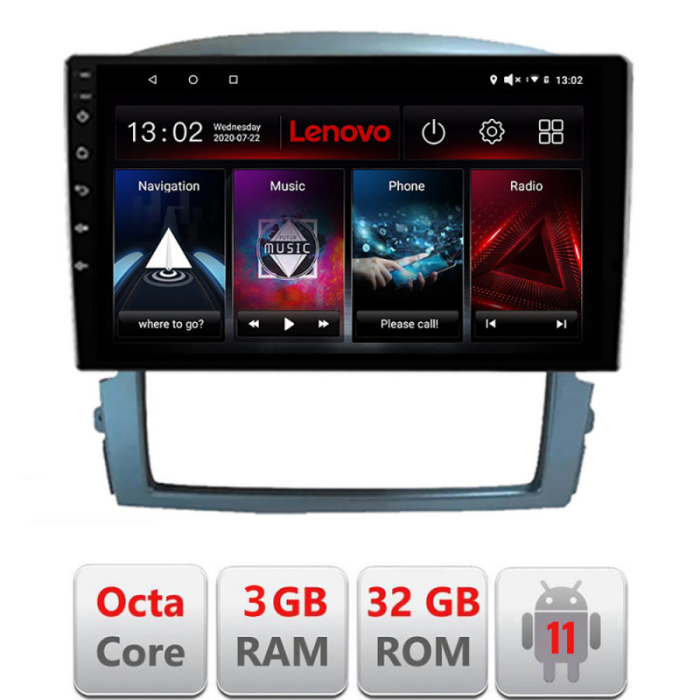 Navigatie Fiat Tipo 2020- Android radio gps internet Octa Core 4+64 LTE Kit-tipo2022+EDT-E709 [1]