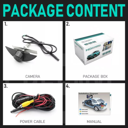 Camera frontala dedicata Nissan cu montaj in sigla - F113 [6]