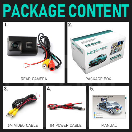 Camera marsarier HD, unghi 170 grade cu StarLight Night Vision Citroen C3, C4, C5, Berlingo, Xsara Picasso - FA966 [2]