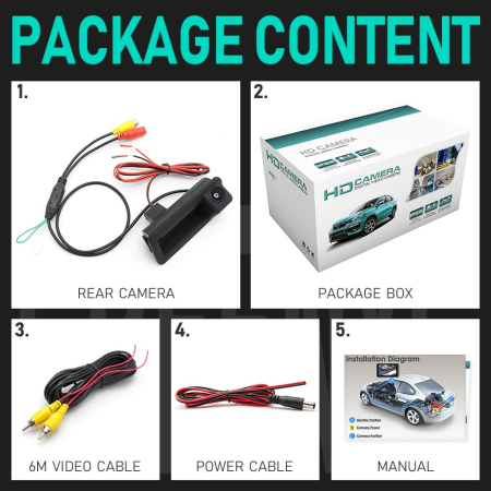 Camera marsarier HD, unghi 170 grade cu StarLight Night Vision Land Rover Range Rover, Freelander 2 pe manerul de la hayon - FA921 [6]