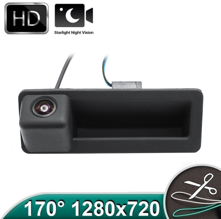 CAMERE MARSARIER - Camera marsarier HD, unghi 170 grade, cu StarLight Night Vision pentru E39, E60, E90, E70 pe manerul de portbagaj - FA936