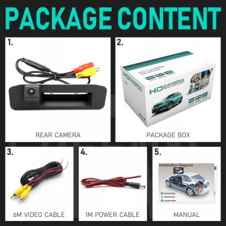 Camera marsarier HD, unghi 170 grade, cu StarLight Night Vision pentru Mercedes A-Class, GLA, GLC, GLE, ML W166, Vito Viano W447 - FA948 / LS8014 [6]