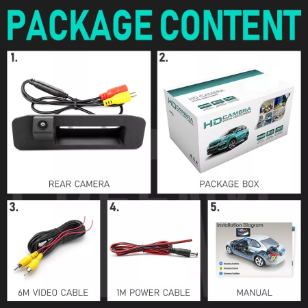 Camera marsarier HD, unghi 170 grade, cu StarLight Night Vision pentru Mercedes GLK X204 Facelift - FA990 / LS8009 [5]